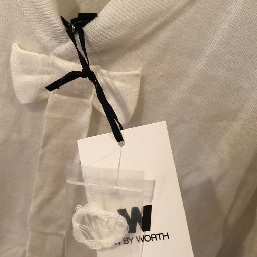 Worth Women's Cream Sweater with Bow Detail - Picture 5 of 7